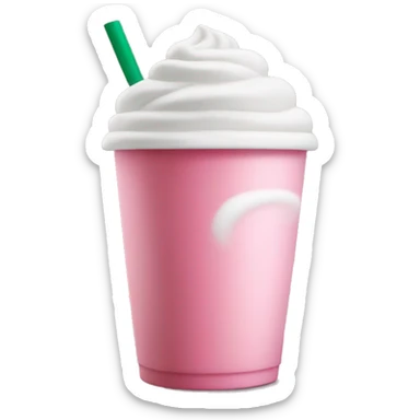 starbucks cup pink drink with cold foam sticker