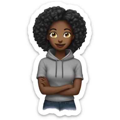 Black girl hoodie  sticker