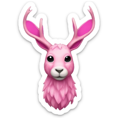 a mythical jackelope with pink camo sticker