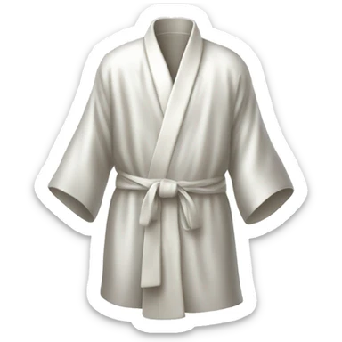 White silk robe sticker