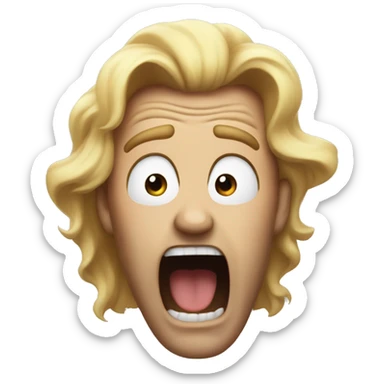 screaming because someone is so fine  sticker