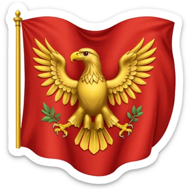 peux tu me générer le drapeau de l'empire romain en mode emoji drapeau basique sticker