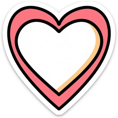 heart shaped clip, office supply sticker