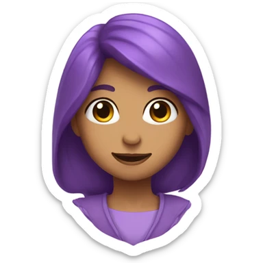 corazón lila sticker