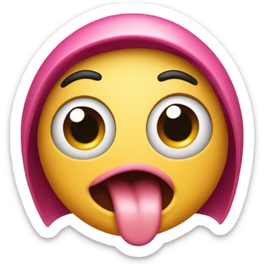 can u combine these 😮👅🙂‍↔️into one so its like they r shaking their tongue side to side sticker