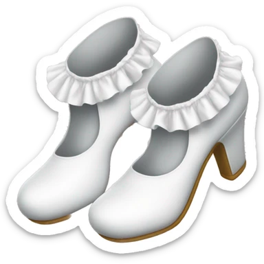 mary jane shoes and frilly white socks sticker