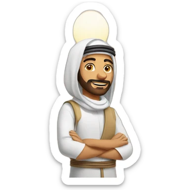 une famille arabe dans le désert sticker