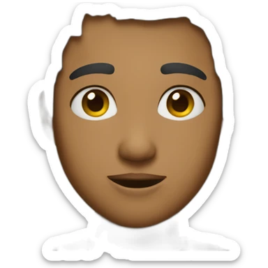 a person with short hair in a dumpster sticker