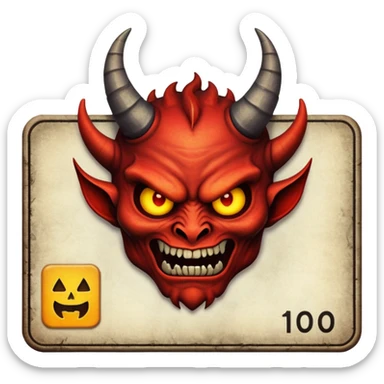 demon id card sticker