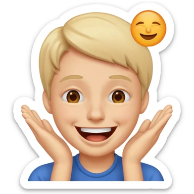 Laughing emoji while face palming sticker