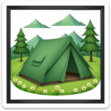 camp tent landscape sticker
