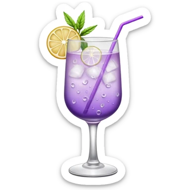 Cocktail light purple with high glass sticker