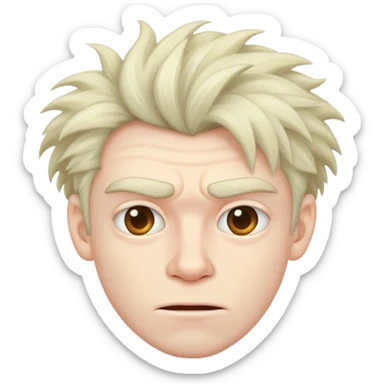 a male with ugly hair sticker