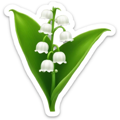 Lily of the valley flower  sticker