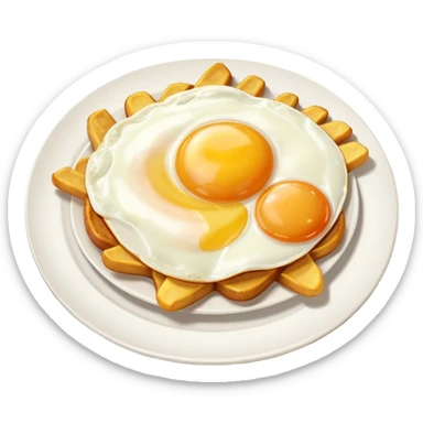 fries egg sticker