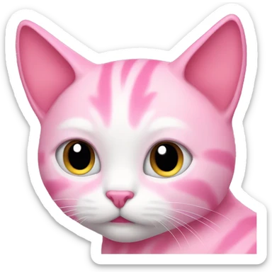 pink cat sticker