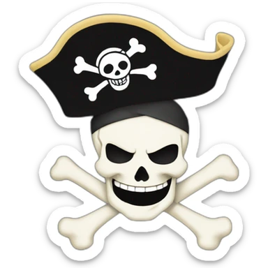Drapeau pirate ASL one piece sticker