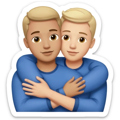 gay men hugging each other  sticker