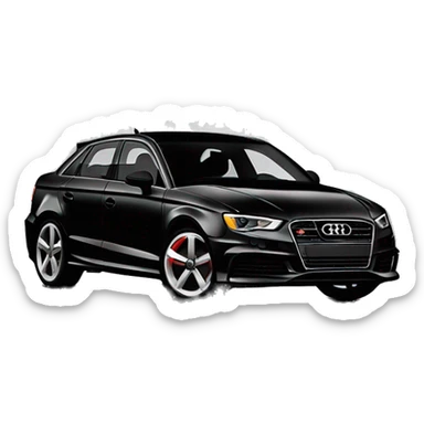 Audi S3 2010 noir sticker
