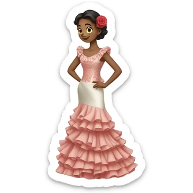 Leon vestido de flamenco sticker