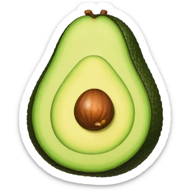 Avocado with a beanie sticker