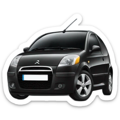 Black Citroen C2 sport sticker