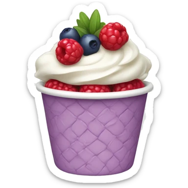 Berries and cream sticker
