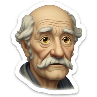 Old Man 1935 en couleur sticker