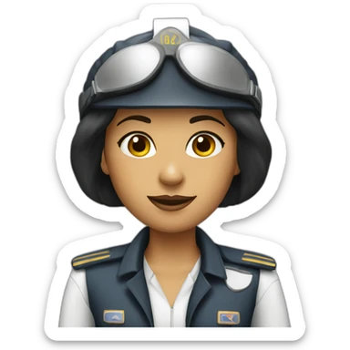woman pilot sticker