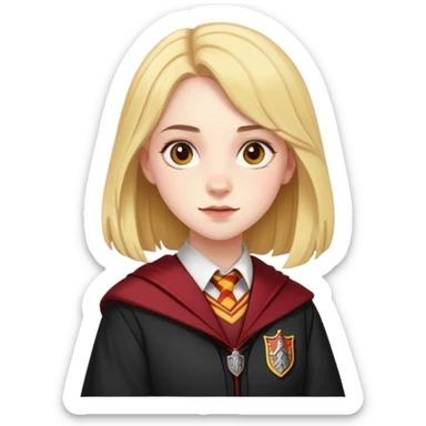 Alicia Spinnet in harry potter, wear hogwarts gryfindor uniform sticker