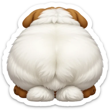 Fat dog butt sticker