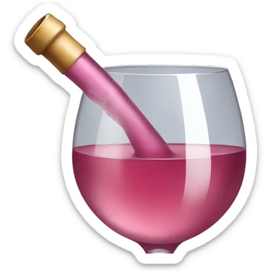 Pink wine sticker