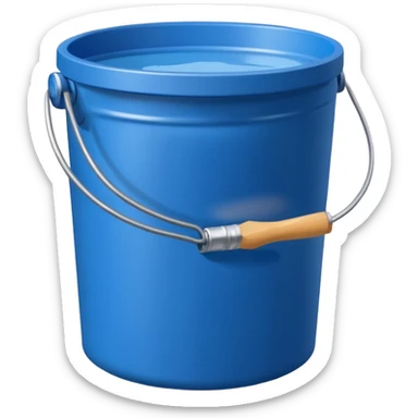  blue paint bucket sticker
