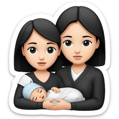 Newborn B&W with female sticker