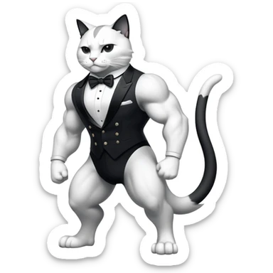 Transcendent celestial infinity cosmic galactic energy Mega neon unicorn dragon hydra hyper rare golden penguin Golden Divine god angel Omni Black and white Super muscular Buff sigma Gigachad cat full body tuxedo colored  sticker