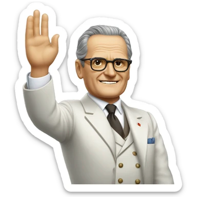 Josip Broz Tito waving sticker