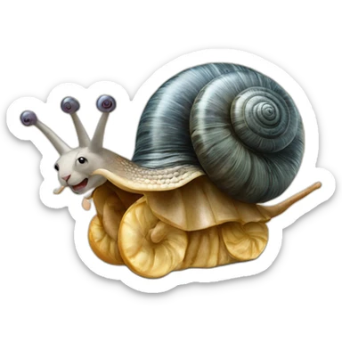 escargot sur lion sticker