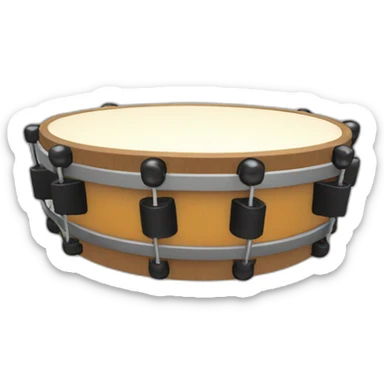 traditional tambourine with metal jingles sticker