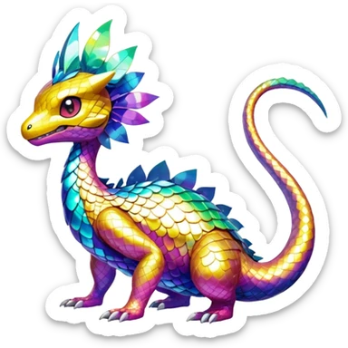 Shiny Exotic Pokémon-Fakémon-hybrid-creature (full body) sticker