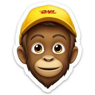 DHL's monkey employee sticker