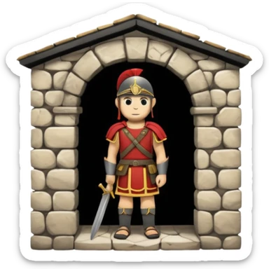 soldier barracks, roman sticker