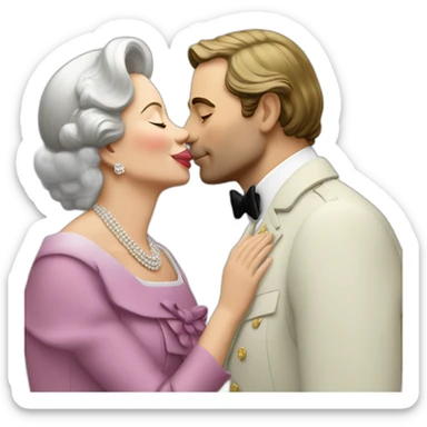 Elisabeth II Kiss jose sticker