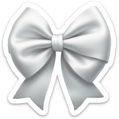 white satin bow sticker
