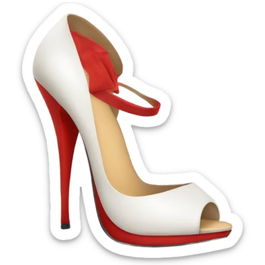 Heels with red bottom sticker