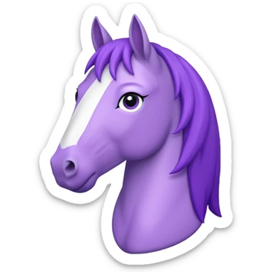 Purple horse wearing white t-shirt

 sticker