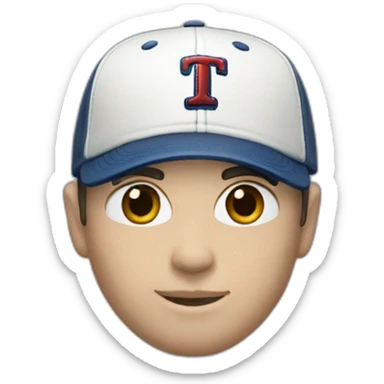 pale man with dark hair wearing a titleist baseball cap sticker