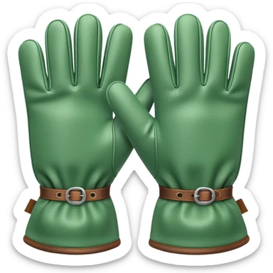 Sage green garden gloves sticker