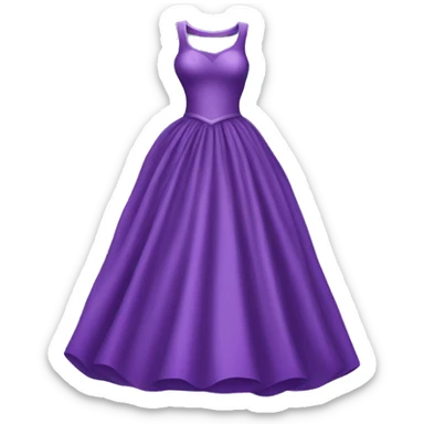 Purple gown dress sticker