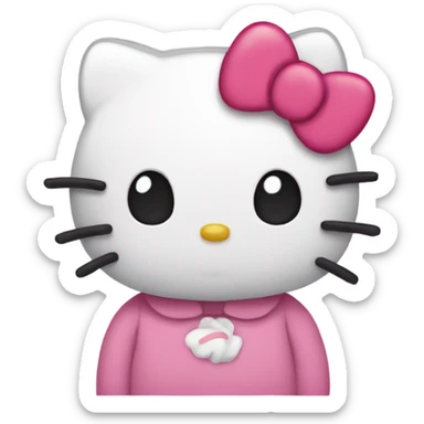 Sad hello kitty sticker