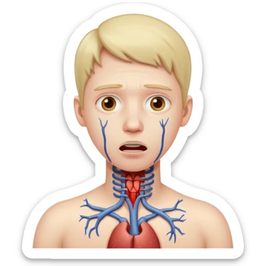 Choking throat sticker